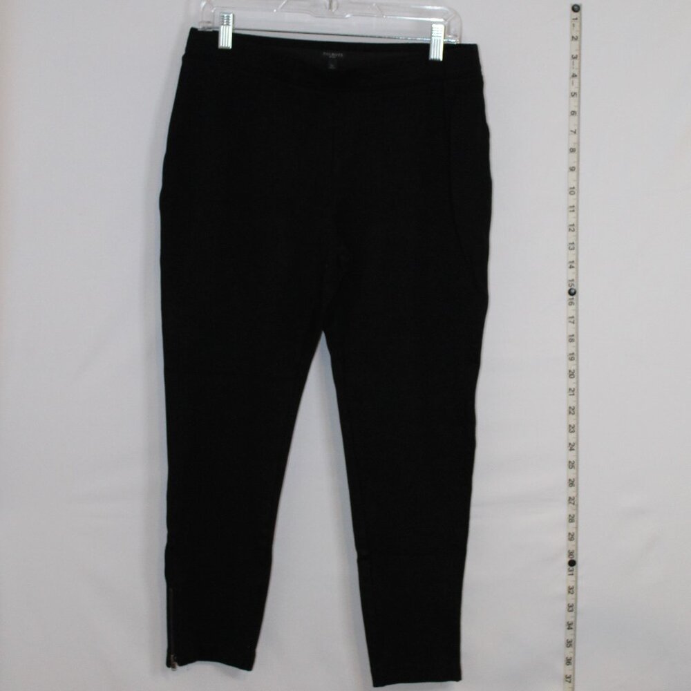 Talbots black skinny pull on style zippered ankle petite‎ pants Lp